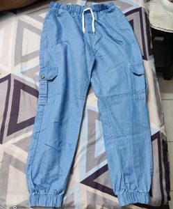 Blue Denim Joggers