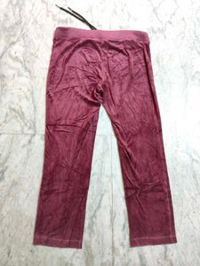 Burgundy Velvet Pants