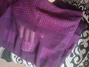 Purple Colour Saree Like New