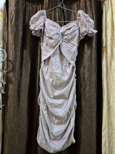 Sparkly Ruched Bodycon Mini Dress