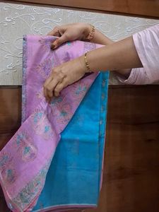 Pink Floral Saree