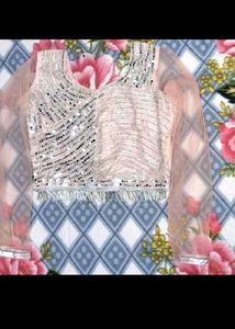 Peach lehnga choli set