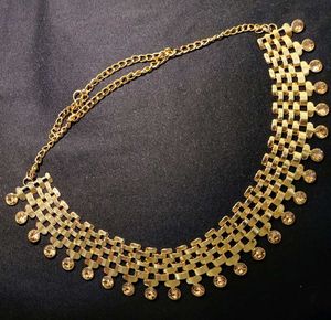 Gold chain Statement choker Necklace