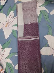 Banaras Saree With Blouse ( Silver)