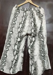 Silver Black Print Front Open Co-Ords Set 34 Bust