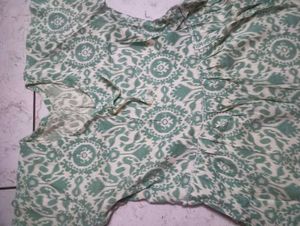 pure cotton short anarkali kurti