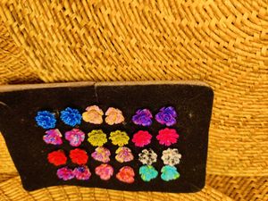12 Pair Of Floral Earings