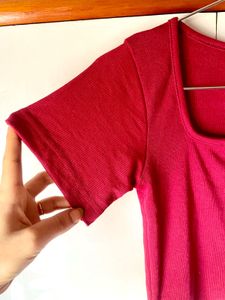 Maroon Crop Top