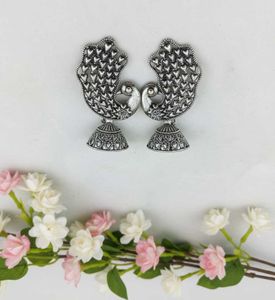 Peacock Jhumka Earrings