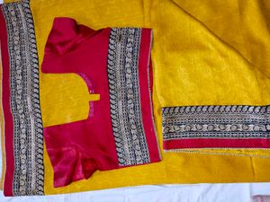Designer Mustard Saree