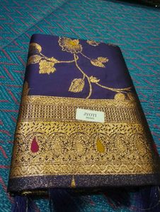 Elegant Blue Floral Saree