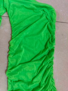 sexy bodycon dress one shoulder (green colour)