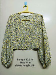 Floral Print Blouse Top