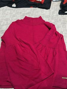 Hot Pink Pullover .. New Wore Only Once