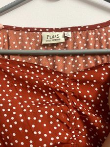 Polka Dot Puff Sleeve Mini Dress