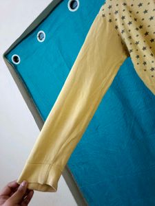 A Yellow Full Sleeved Winter Wear Sweatshirt