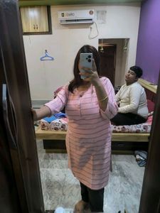Baby Pink Silver Shine Kurti