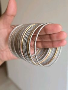 ZARA Metallic Bangles [Set of 3]