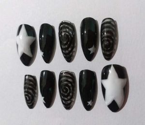 Press on Nails(Black Galaxy)