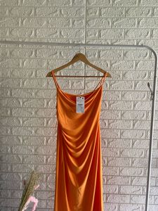 Chic Orange Slip Dress