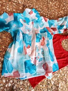 set of cute jeans top and inner