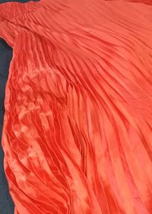 Orange Full Length Skirt