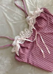 Cute Cami Top With Lace Lining