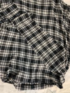 Black &amp; White Plaid Flannel