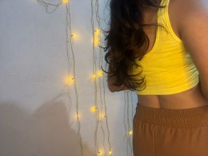 Yellow y2k coded Corset Crop Top