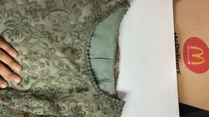 Organza Embroidered Dress With Inner Attached