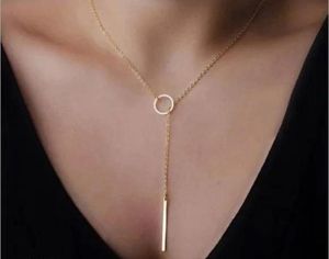 Women Stylish Line Pendant Necklace