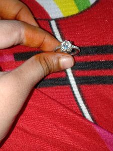 original silver engagement diamond ring