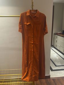 Cover story Orange Shirt Dress