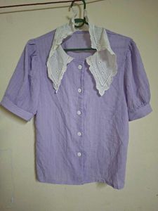 Lilac Puff Sleeve Blouse