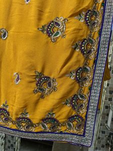 Mustard Saree With Blouse