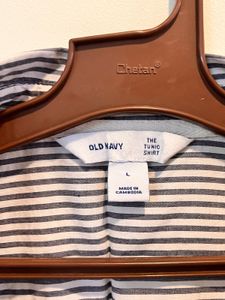 Old Navy striped long tunic shirt (L)