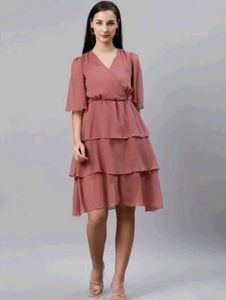 Beautiful pink flared dress 💗
