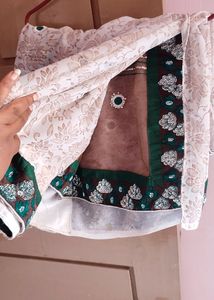 New White Saree With Blouse