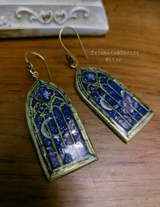 Handmade Celestial Ornate Window Earrings