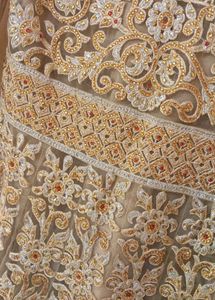 Elegant Gold Embroidered Anarkali