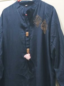 Elegant Navy Blue Kurta