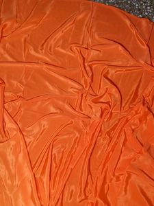 Orange  Crape Silk Fabric