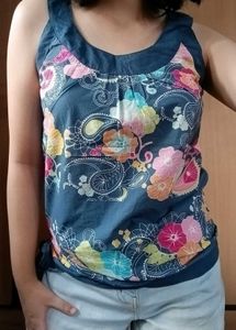 PRICE DROP-Blue Printed Top