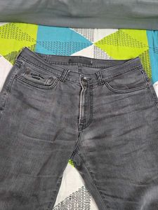Gray Straight Leg Jeans