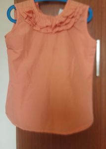 Ruffled Peach Top