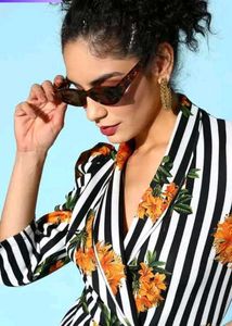 Striped Blazer Dress