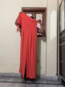 Orange One Shoulder Dress