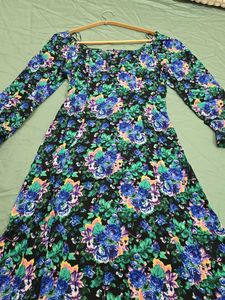 ZARA Floral Print Midi Dress
