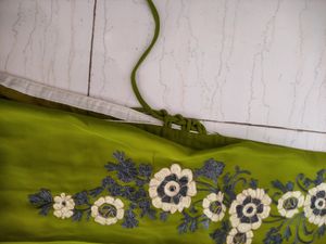 Mehendi Designer Collar Kurti With Heavy Neck Work