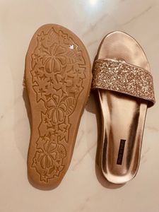 Rose Gold Embellished Flats